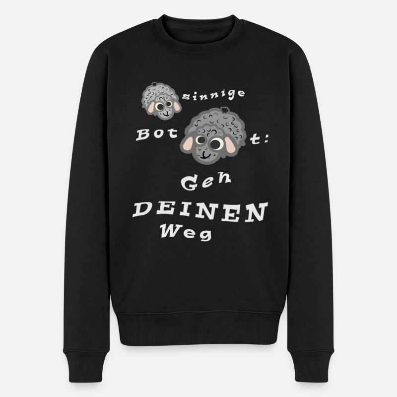 Geh DEINEN Weg - Männer Premium Bio Pullover - Schwarz