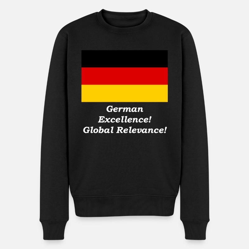 German Excellence! - Global Relevance! - Männer Premium Bio Pullover - Schwarz
