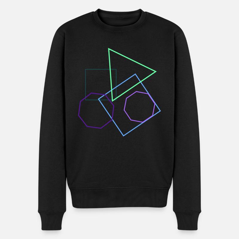 Formes géométriques - Pull Premium bio Homme - noir