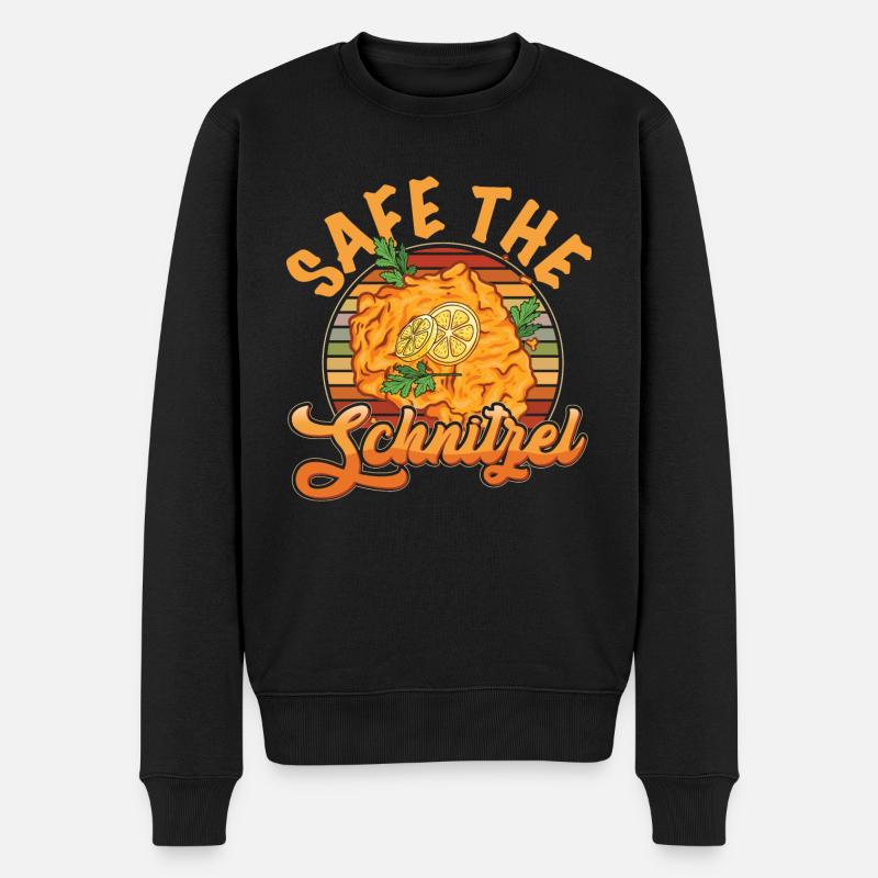 Safe the Schnitzel - Männer Premium Bio Pullover - Schwarz
