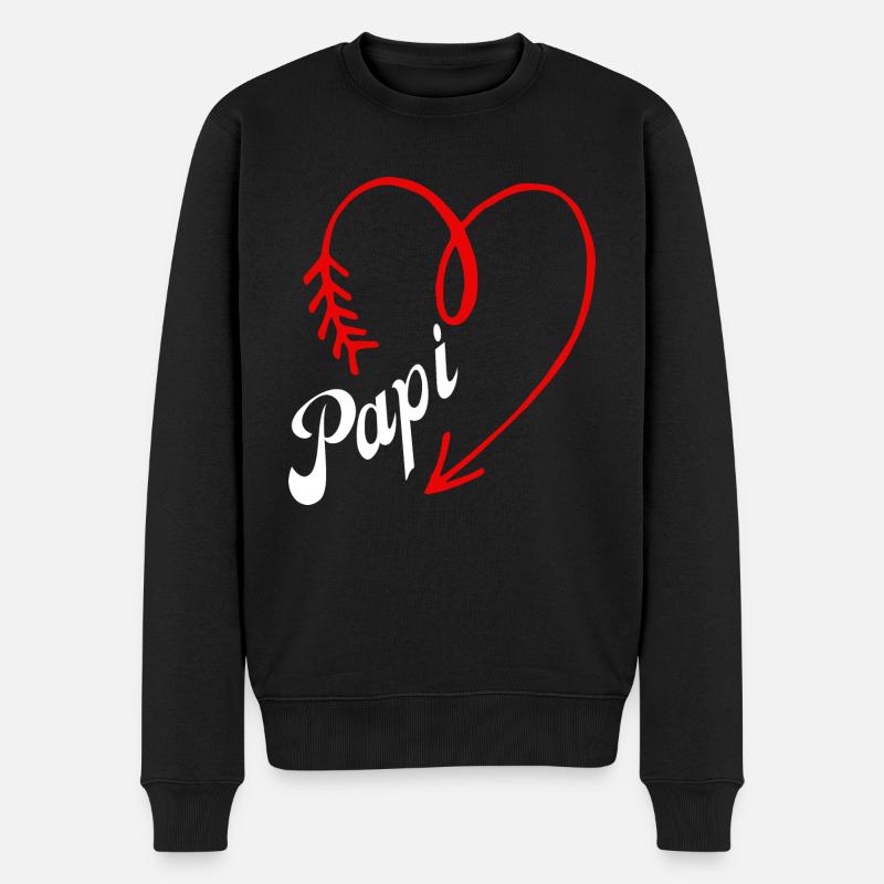 papi cœur - Pull Premium bio Homme - noir