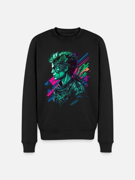 Cadeau synthwave de la Saint-Patrick - Pull Premium bio Homme - noir