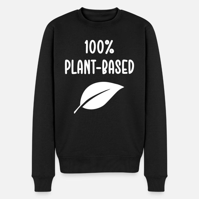 Vegan Geschenksidee für Veganer - Männer Premium Bio Pullover - Schwarz