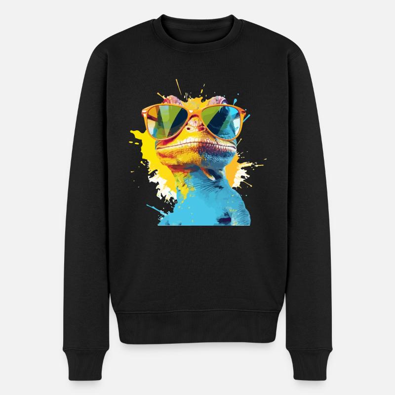 Eton le lézard - Pull Premium bio Homme - noir