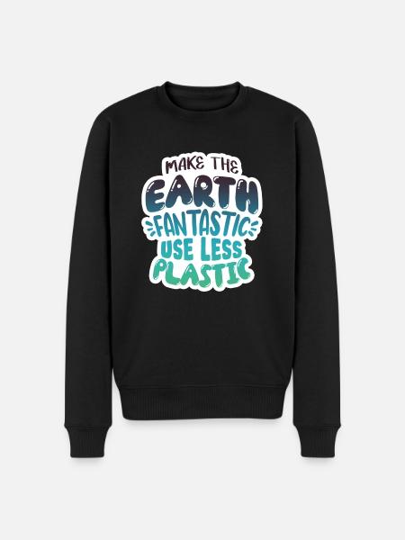 Reduce plastic - Men's Premium Organic Jumper - black