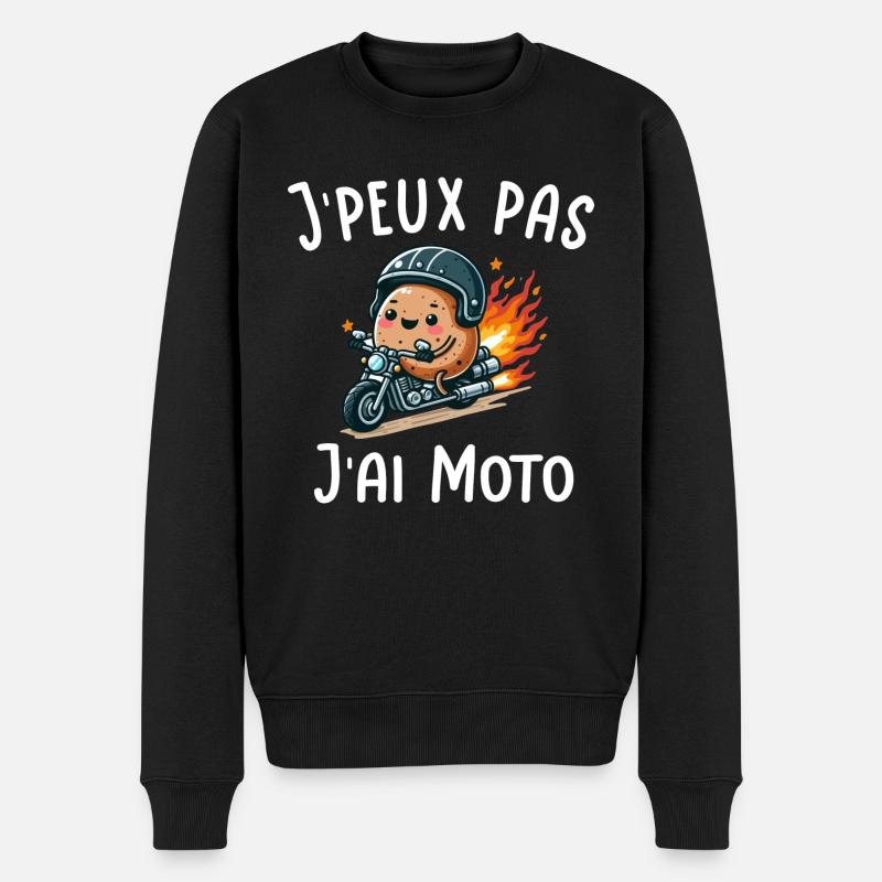 J'peux pas j'ai moto - Pull Premium bio Homme - noir