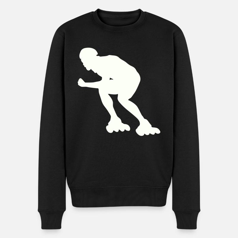 inline skating - Männer Premium Bio Pullover - Schwarz