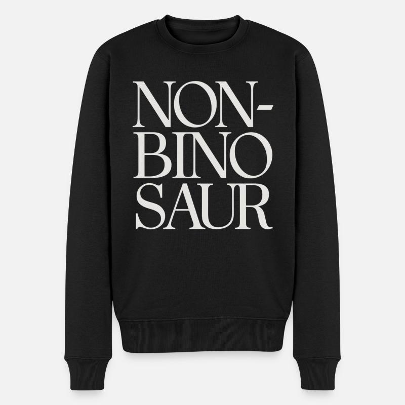 Non-Bino Saur 5 - Männer Premium Bio Pullover - Schwarz