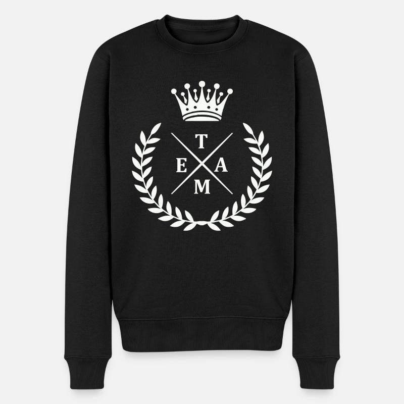 Team Kranz - Männer Premium Bio Pullover - Schwarz