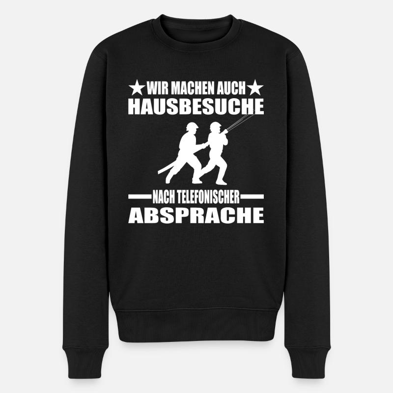Feuerwehr - Männer Premium Bio Pullover - Schwarz