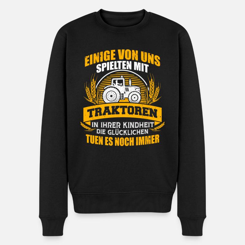 Landwirt Bauer Traktor Traktoren - Männer Premium Bio Pullover - Schwarz