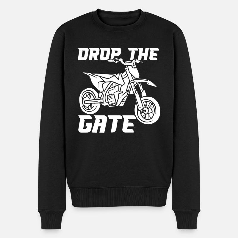Drop The Gate - Männer Premium Bio Pullover - Schwarz