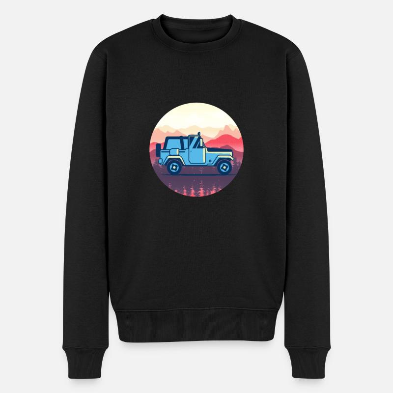 Geländewagen - Männer Premium Bio Pullover - Schwarz