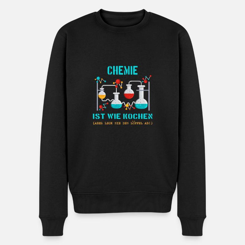 Chemie ist wie Kochen - Männer Premium Bio Pullover - Schwarz