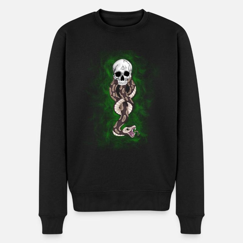 Dunkles Mal - Männer Premium Bio Pullover - Schwarz