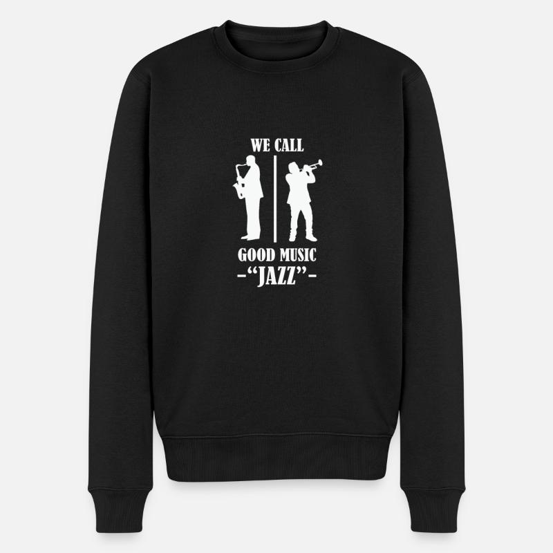 Jazz - Männer Premium Bio Pullover - Schwarz