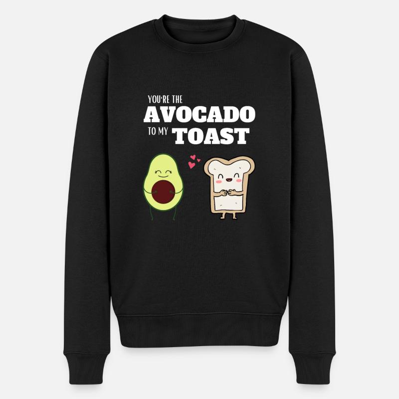Avocado Toast Love Vegan Cadeau - Pull Premium bio Homme - noir