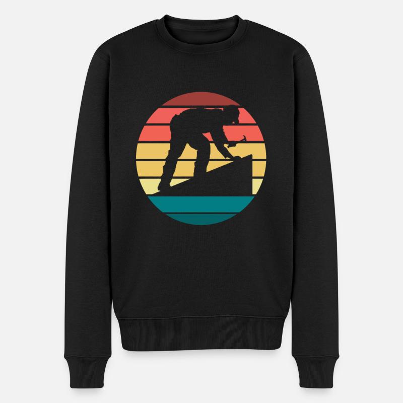 Dachdecker - Männer Premium Bio Pullover - Schwarz