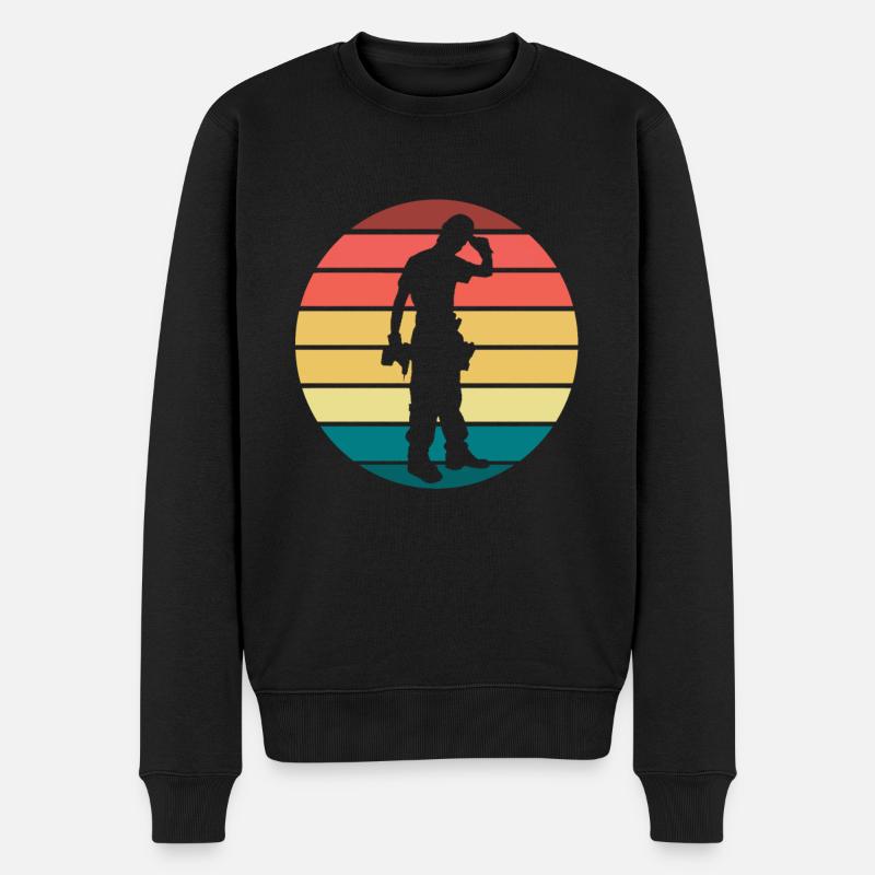 Handwerker - Männer Premium Bio Pullover - Schwarz
