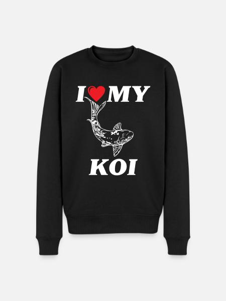 I love my Koi carp - Men's Premium Organic Jumper - black
