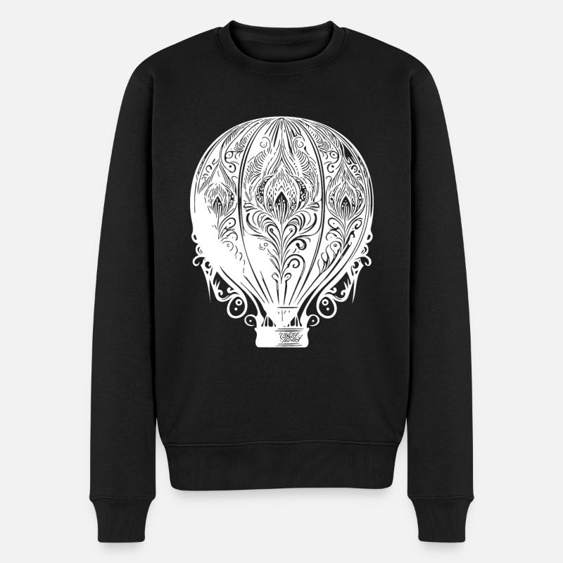 Conception de ventilateur de montgolfière vintage - Pull Premium bio Homme - noir
