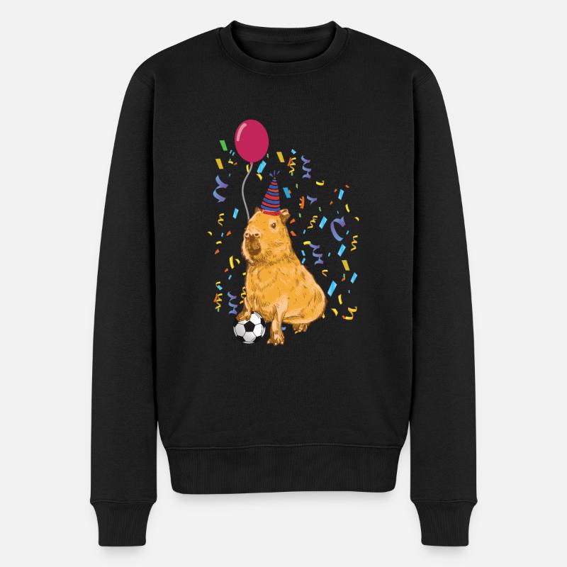 Anniversaire de Capybara - Pull Premium bio Homme - noir