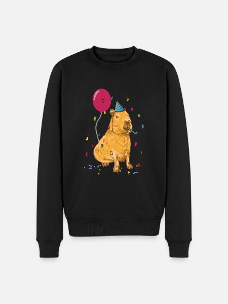 Capybara Birthday - Men's Premium Organic Jumper - black