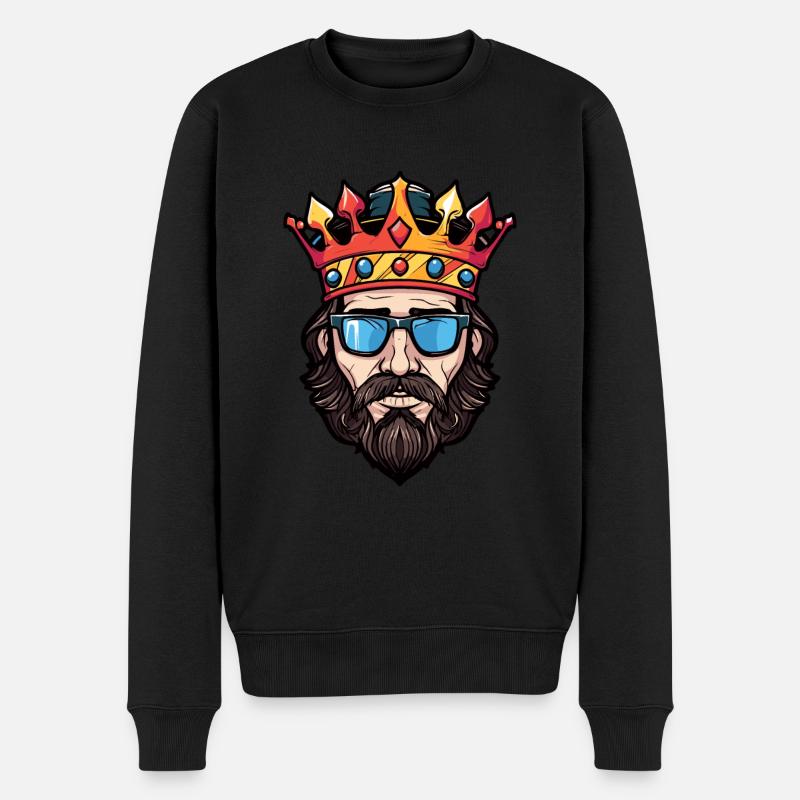 Tête de couronne royale Cool - Pull Premium bio Homme - noir