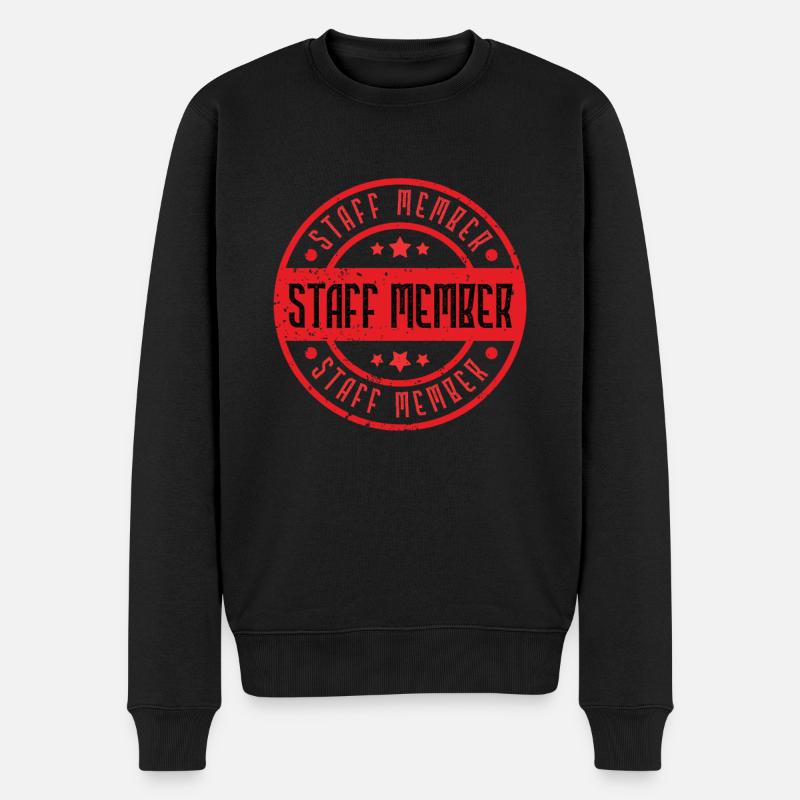 Staff Mitglied - Männer Premium Bio Pullover - Schwarz