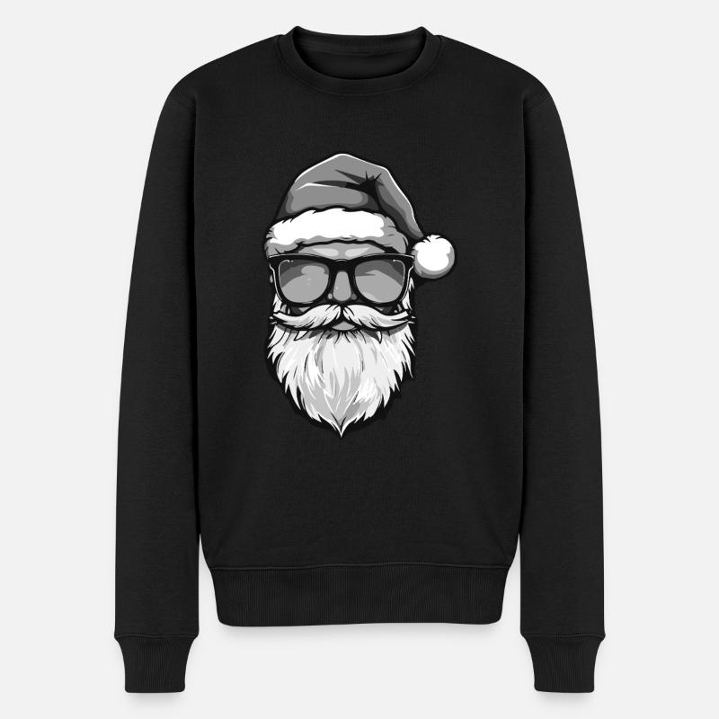 Weihnachtsmann Cool Weihnachten - Männer Premium Bio Pullover - Schwarz