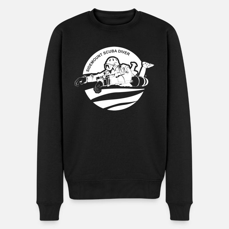 Sidemount Diver Tauchen Geschenk Tec Diving Logo - Männer Premium Bio Pullover - Schwarz