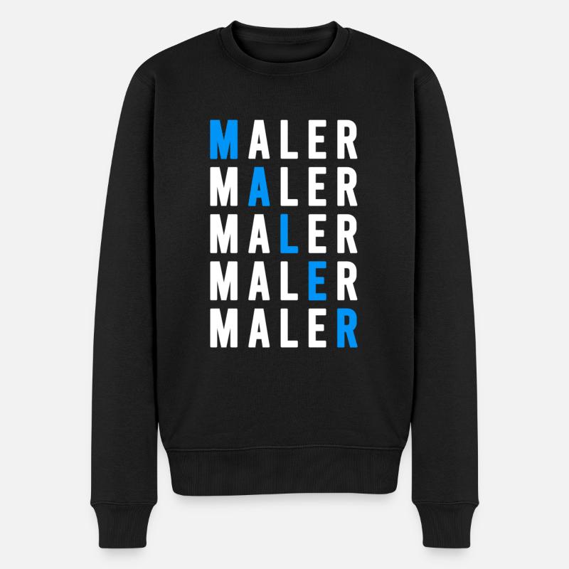 Maler - Männer Premium Bio Pullover - Schwarz