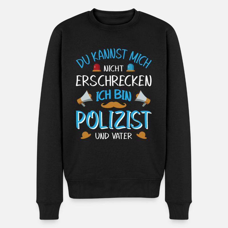 Polizei Polizist Polizisten Polizeibeamter - Männer Premium Bio Pullover - Schwarz