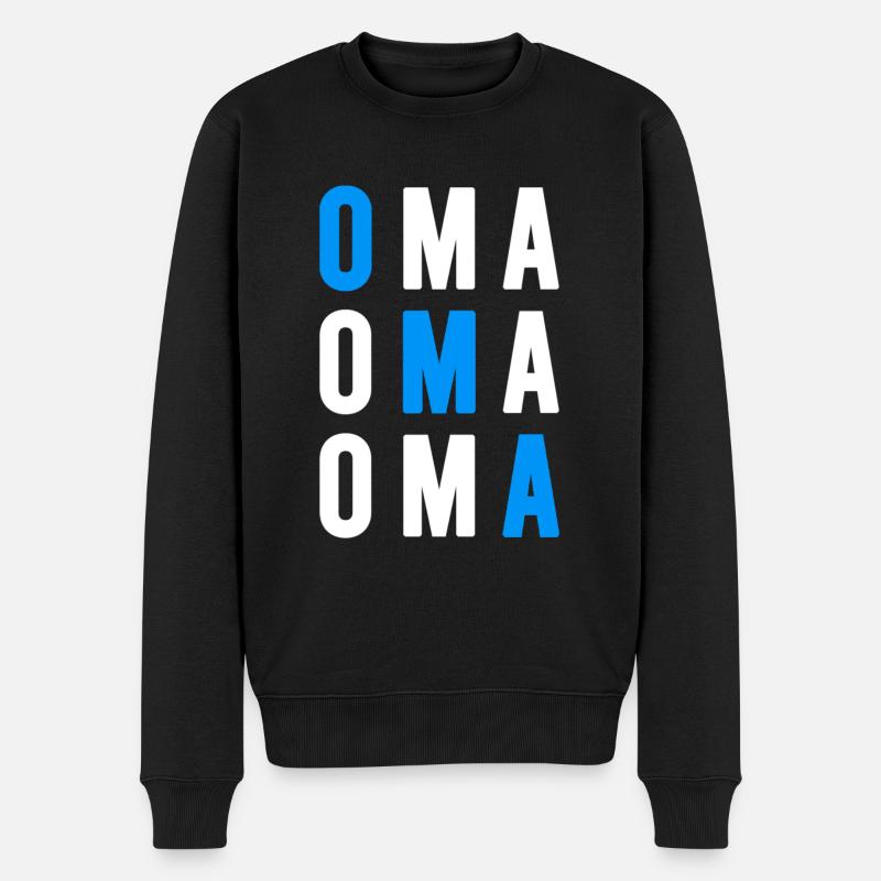 Oma - Männer Premium Bio Pullover - Schwarz