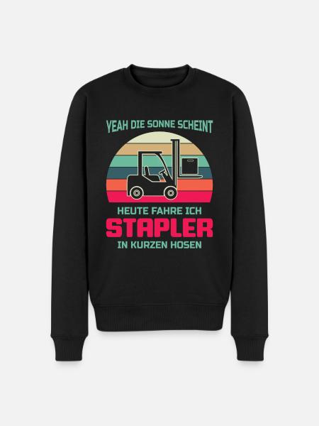 Lagerarbeiter Logistiker Stapler Staplerfahrer - Männer Premium Bio Pullover - Schwarz