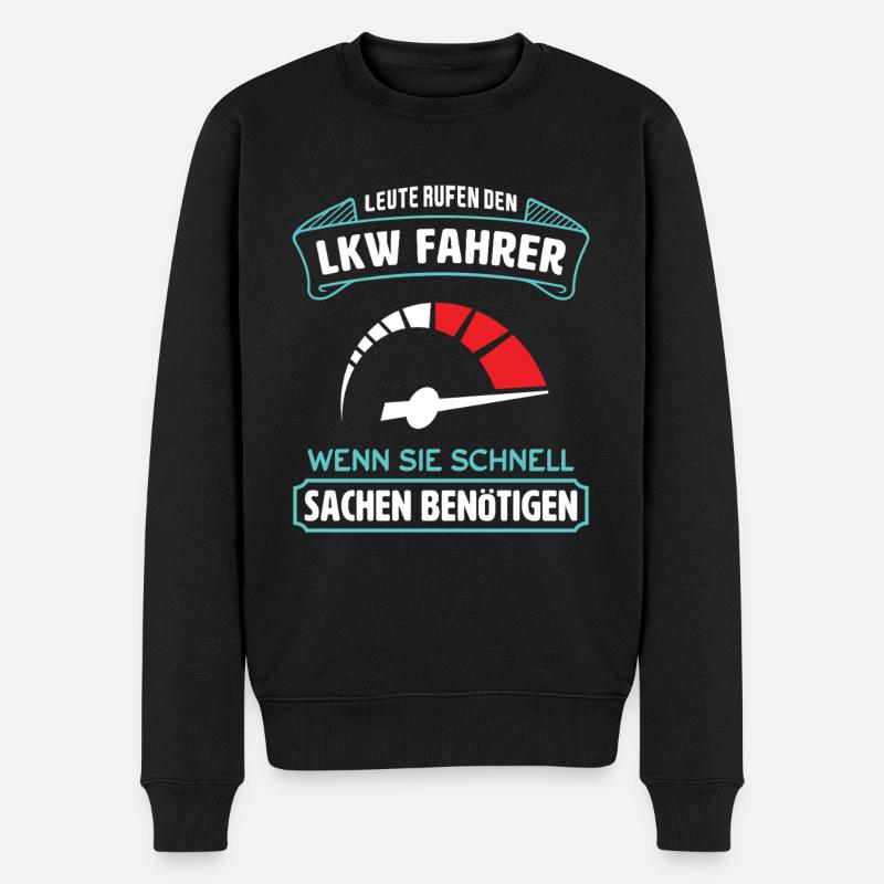 Lkw Fahrer Kraftfahrer LKW-Fahrer - Männer Premium Bio Pullover - Schwarz