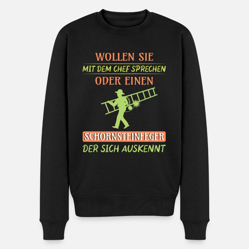 Schornsteinfeger Herren - Männer Premium Bio Pullover - Schwarz