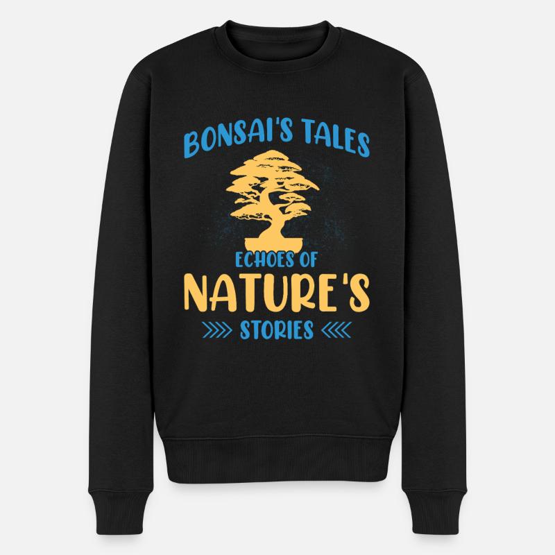 Bonsai Tree - Männer Premium Bio Pullover - Schwarz