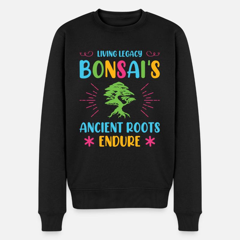 Bonsai Tree - Männer Premium Bio Pullover - Schwarz