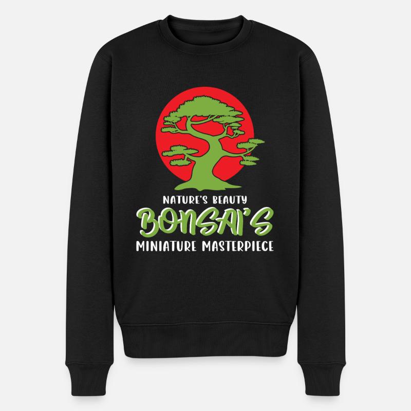 Bonsai Tree - Männer Premium Bio Pullover - Schwarz
