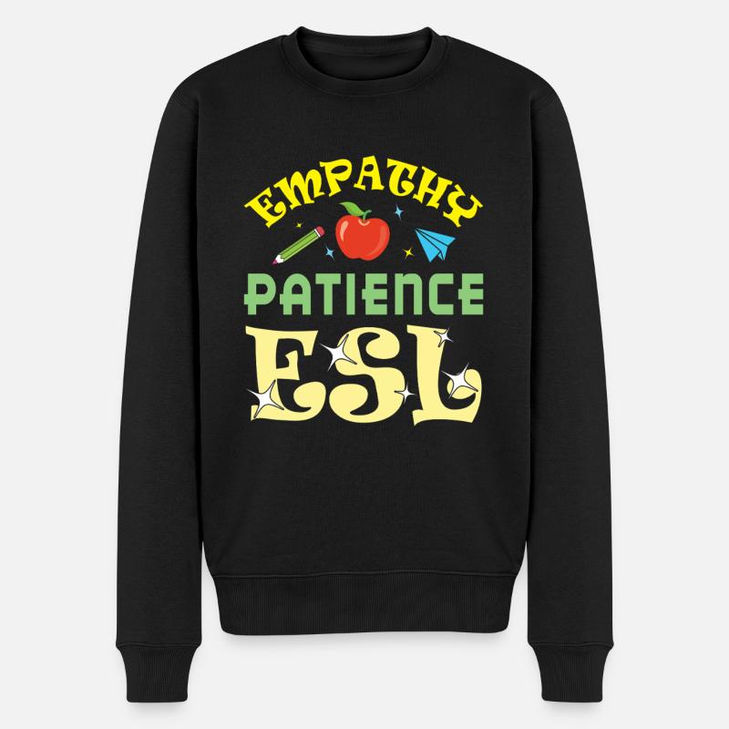 ESL-Lehrer ESL Unterricht - Männer Premium Bio Pullover - Schwarz