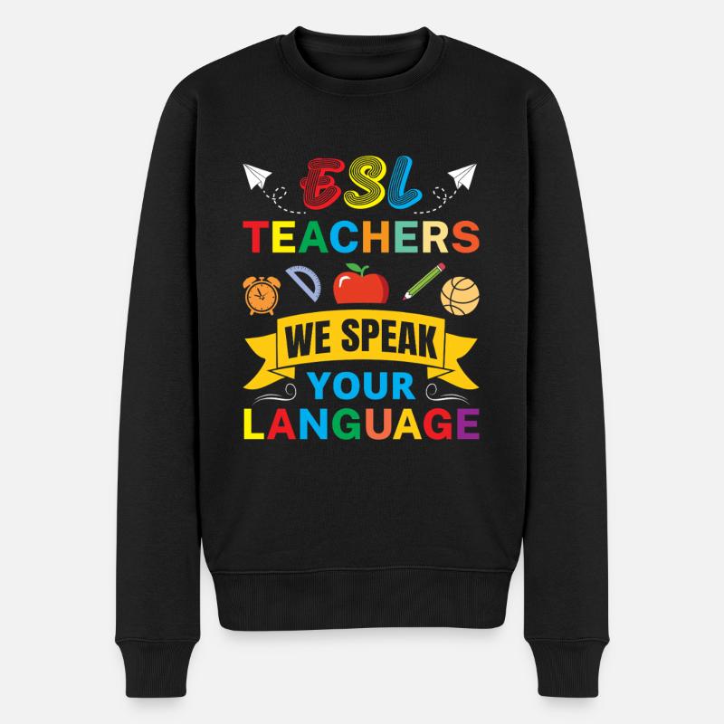 ESL-Lehrer ESL Unterricht - Männer Premium Bio Pullover - Schwarz