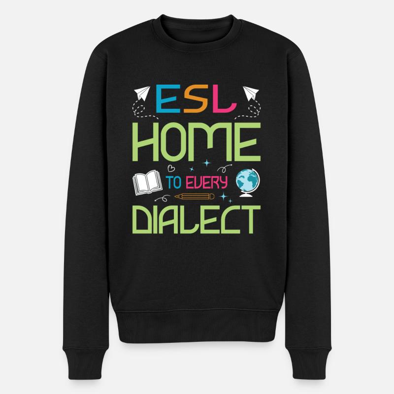 ESL-Lehrer ESL Unterricht - Männer Premium Bio Pullover - Schwarz