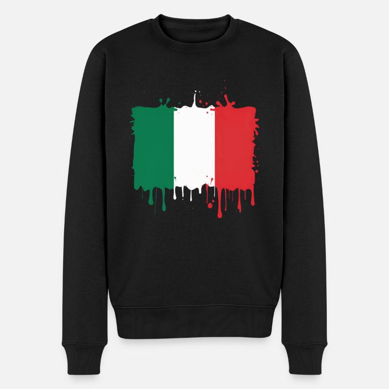 DRAPEAU ITALIEN DRAPEAU ITALIE - Pull Premium bio Homme - noir