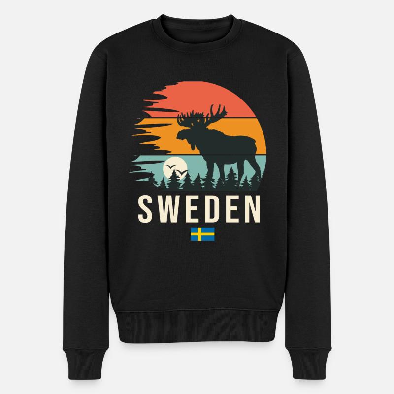 Schweden Schweden Cooles Geschenk - Männer Premium Bio Pullover - Schwarz