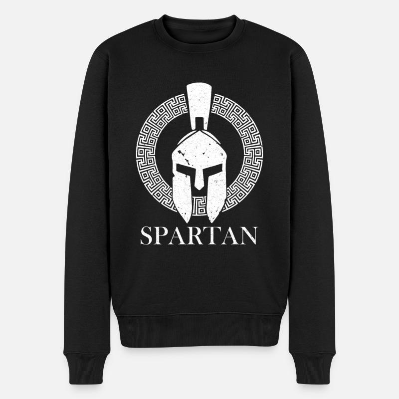 Spartan - Spartan - Grèce - Pull Premium bio Homme - noir