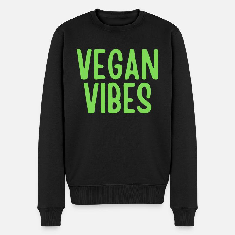 Vibrations végétaliennes - Pull Premium bio Homme - noir