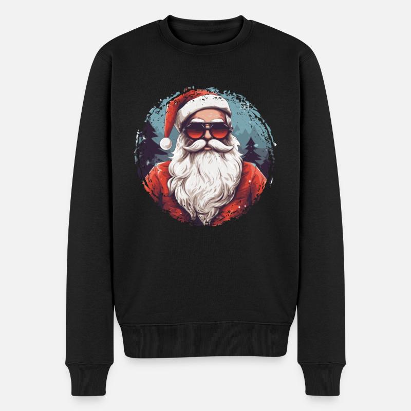 Frohe Weihnachten - Männer Premium Bio Pullover - Schwarz