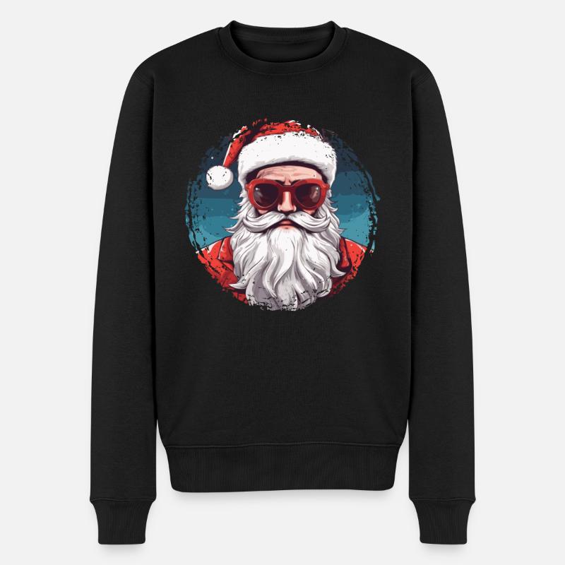 Frohe Weihnachten - Männer Premium Bio Pullover - Schwarz