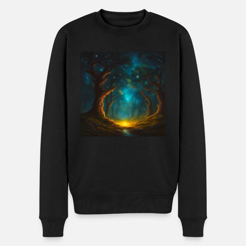 Mystischer Baum 2 - Männer Premium Bio Pullover - Schwarz
